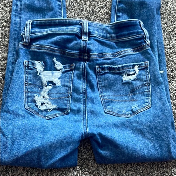 American Eagle Outfitters Women's Distressed Blue Jeans - Picture 7 of 9